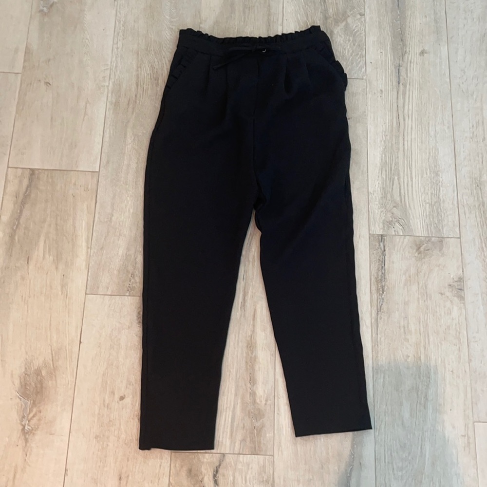 Top Shop Crop Black Work Pant